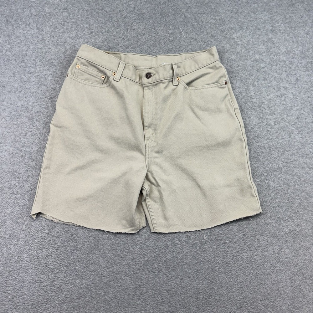 Vintage Levis 550 Denim Shorts Mens 32 Tan Relaxed Distressed 90s Made in USA